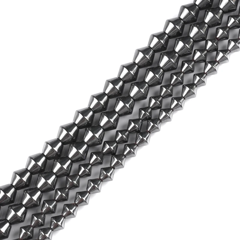 Бусины Из Гематита в форме гироскопа черные бусины из натурального камня для