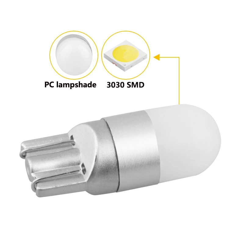2шт 6000K белый автомобильный светильник T10 W5W Led клиновидная лампа 3030 1SMD Авто