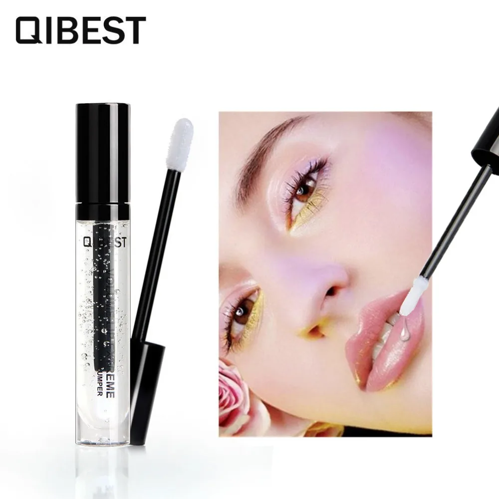 QiBest 3D объемный блеск для губ, ТИНТ, красота, сексуальный Уход за губами, макияж, ультра масляная увлажняющая жидкая губная помада, растущая губная глазурь, питающая губы