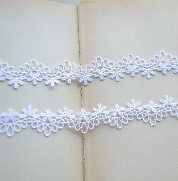 Новое поступление 5 метров лучшая цена белый/черный кружевной отделкой Кружевная