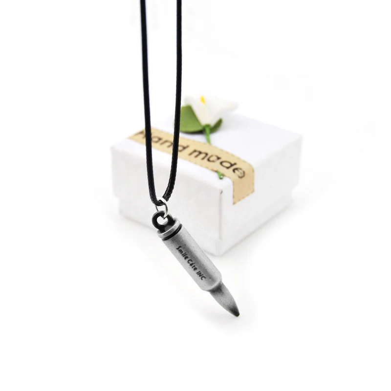 Оригинальная Кожаная цепочка Counter Strike колье с пулями мужское винтажное золотое