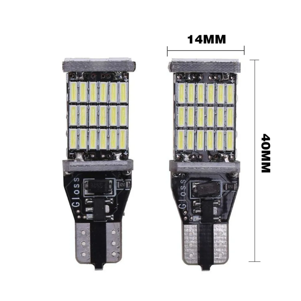 W16W LED 2 шт. супер яркие T15 45 SMD 4014 автомобильные Canbus габаритные лампы лампа для