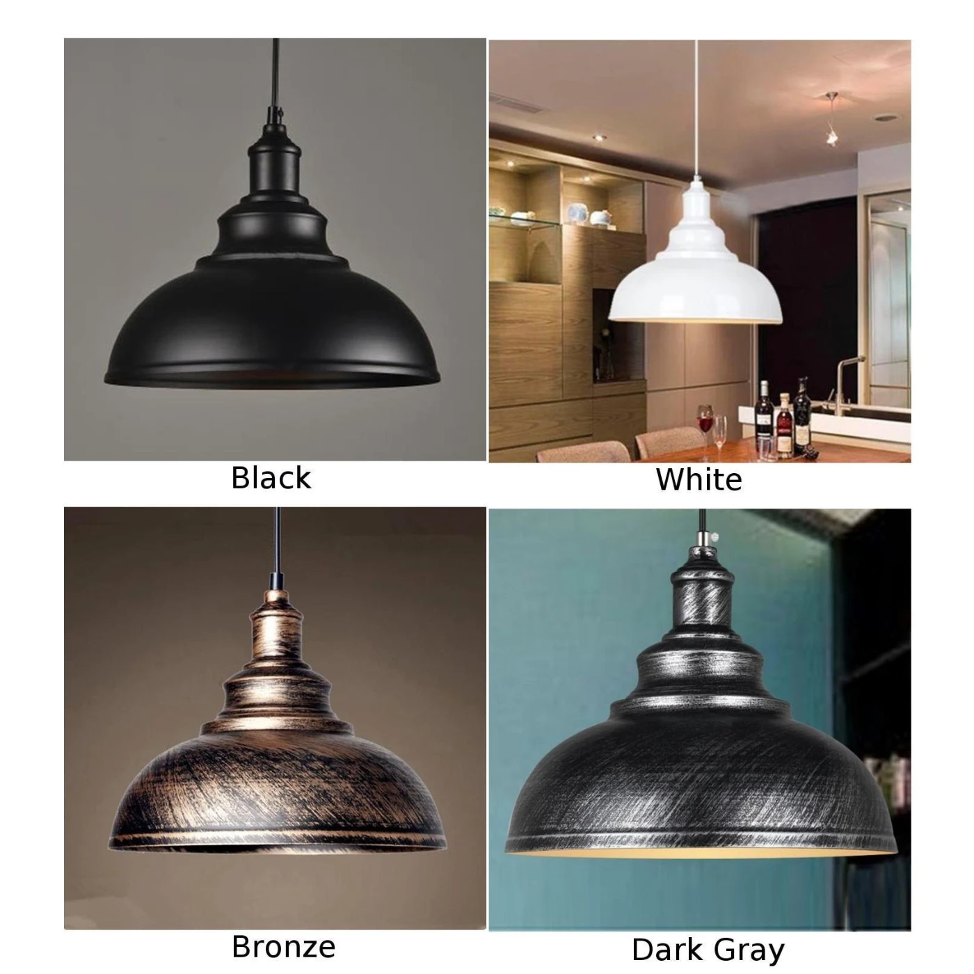 Винтажный промышленный подвесной светильник в рустикальном стиле кухонный