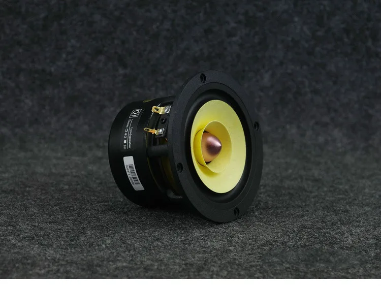 GHXAMP 4 inch 25W full Range Speaker HIFI Bamboo Fiber Aluminum Basin Treble Midrange Thick Bass For Tube Amplifier Round 1PC