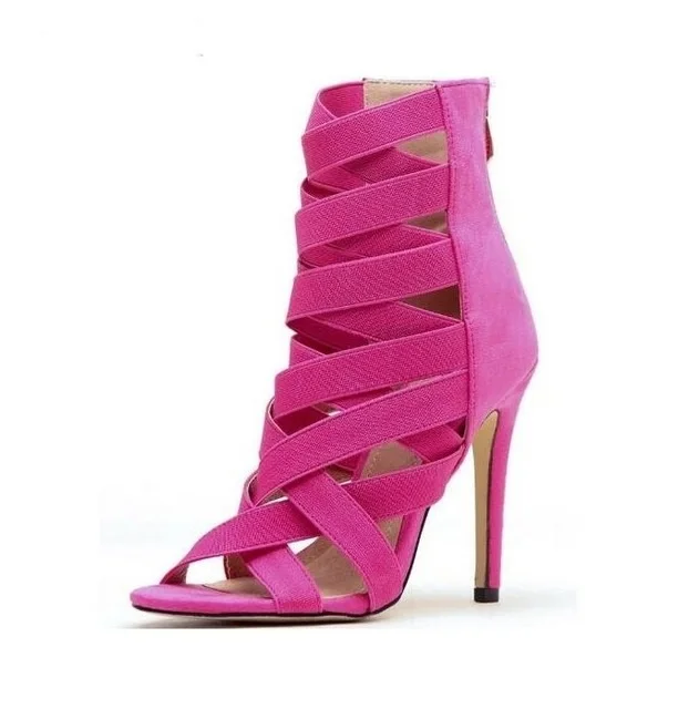 

Босоножки ярких цветов, летние туфли-лодочки бирюзового цвета с эластичным перекрестным ремешком, на высоком каблуке-шпильке, гладиаторы, я...