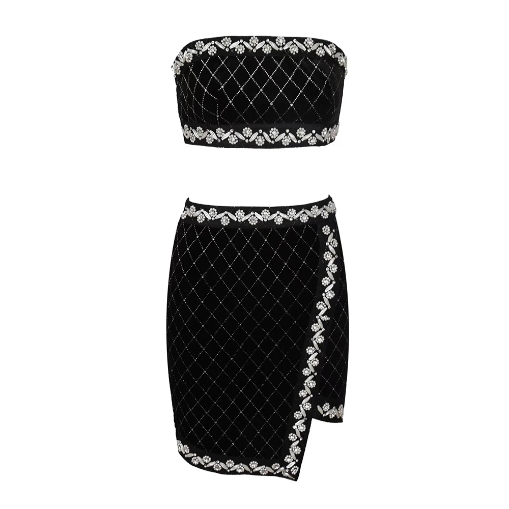 Высокого качества от популярный Комплект из 2 предметов черного цвета без