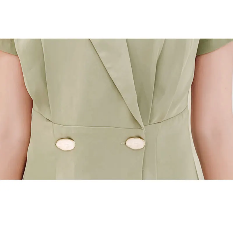 2019 Летняя женская одежда Корейский шик модный костюм воротник свободное