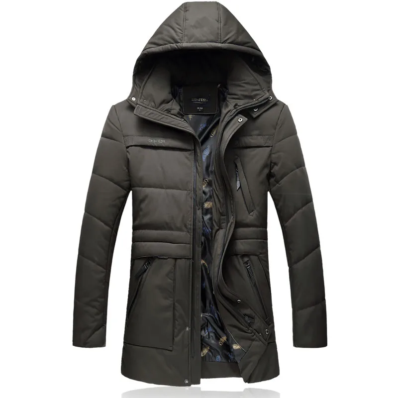 LONMMY 6XL 7XL зимняя куртка мужская парка длинная Стильная утепленная куртка с капюшоном из искусственного меха пальто Мужская Повседневная Верхняя одежда Новинка - Цвет: green