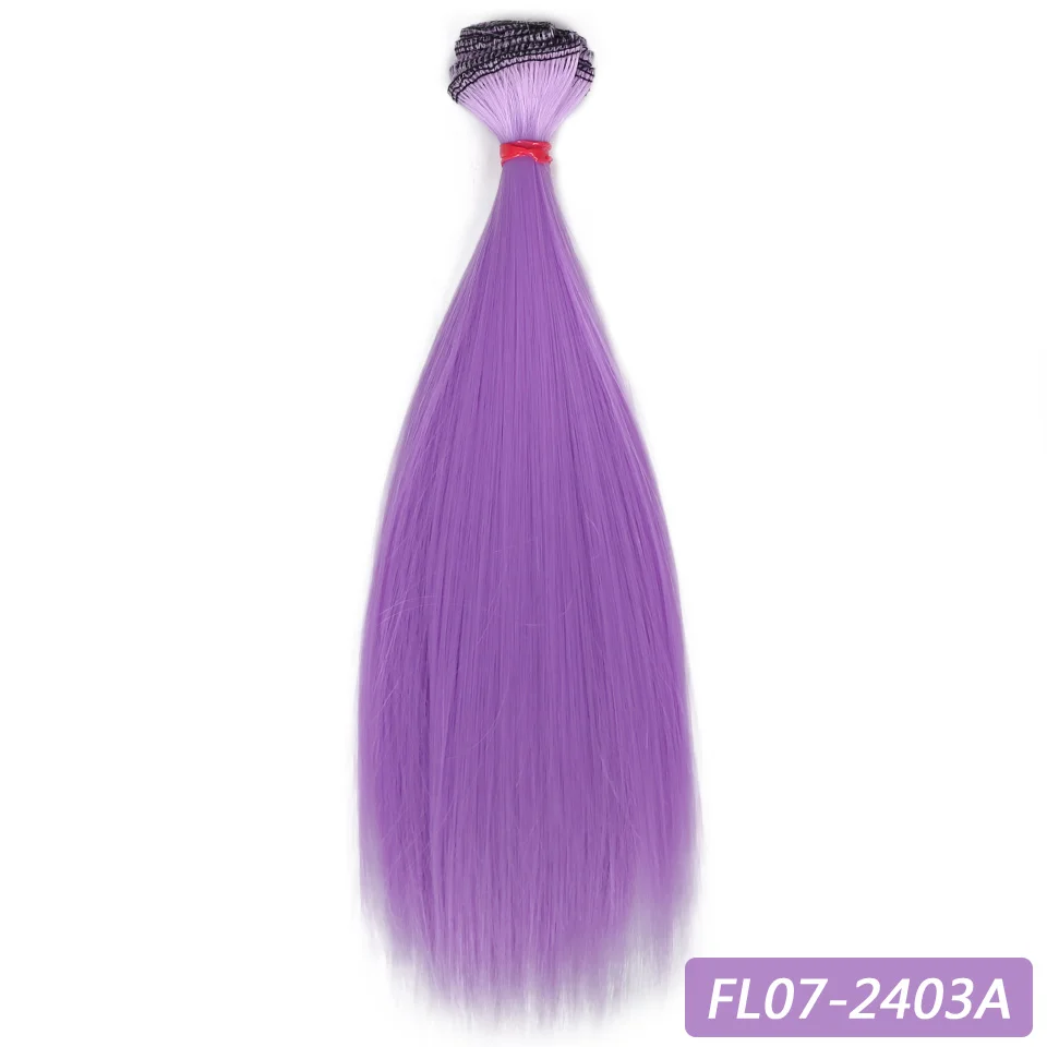 Allaosify 1 шт. волосы 15 см* 100 см 25 см* 100 см BJD парики Черный Золотой коричневый белый цвет короткий прямой парик для кукол 1/3 1/4 BJD DIY - Цвет: 2403A