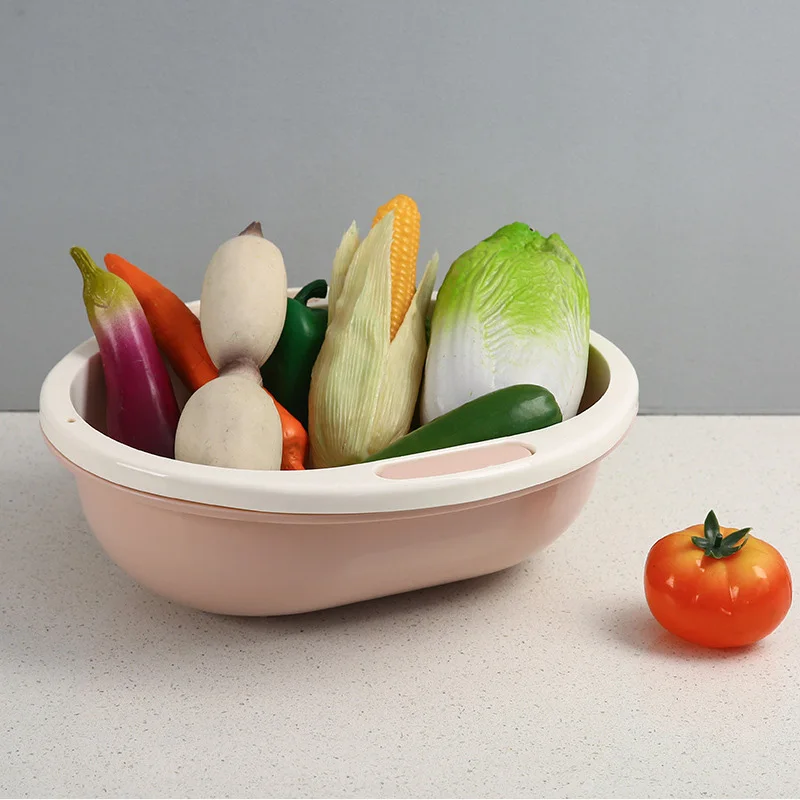 Синяя/Розовая/фиолетовая кухонная сливная корзина для мытья фруктов и овощей