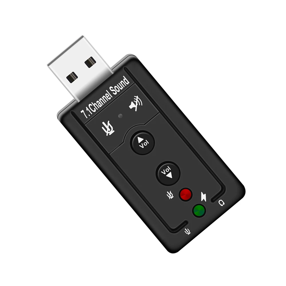Внешняя звуковая карта 7 1 внешняя USB к разъему 3 5 мм аудиоадаптер для наушников