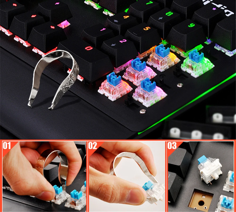 87 ключ синий механический переключатель клавиатуры игровая клавиатура с