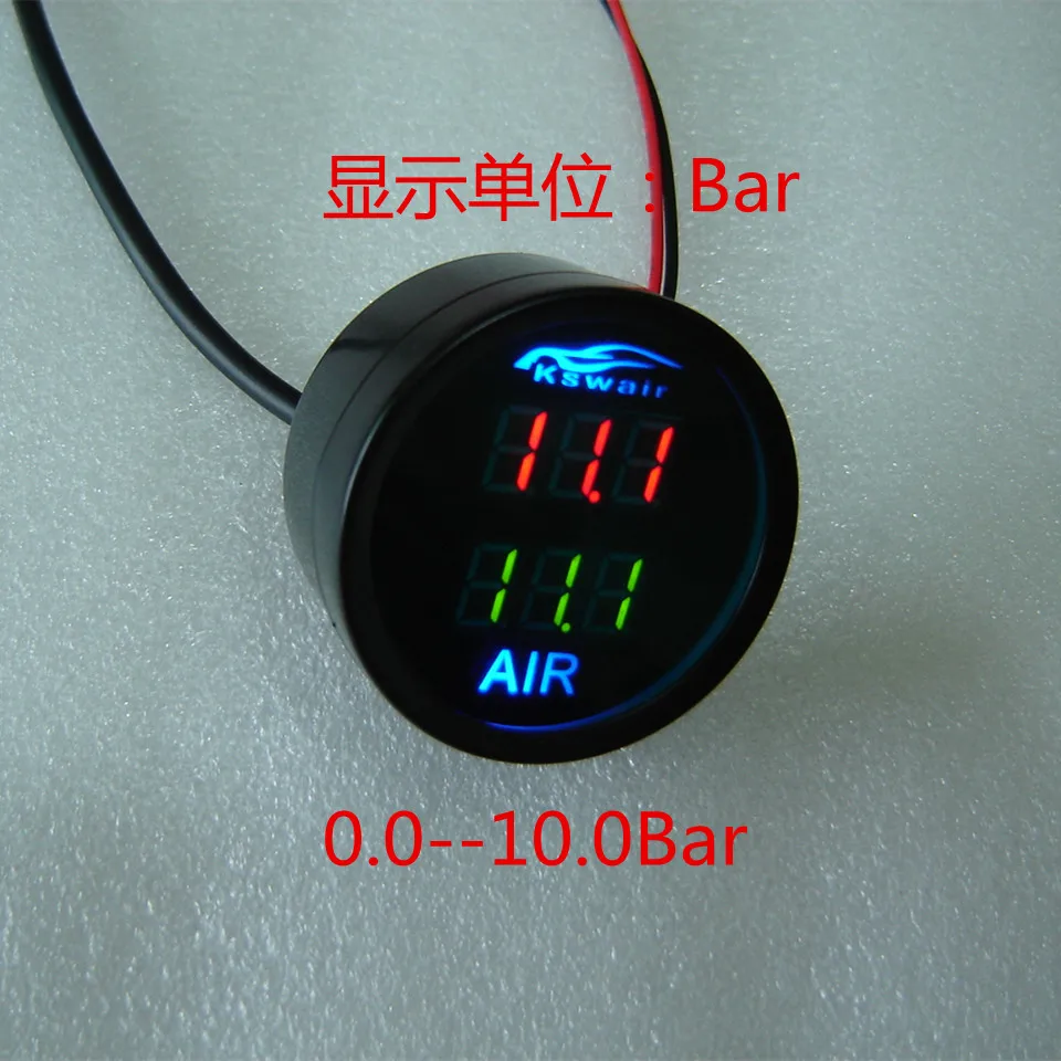 Automobile shock absorption modified digital display pressure gauge absorber 2 inch 52mm car instrument |