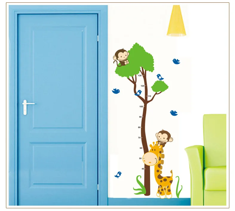 

Kids Height Chart Wall Sticker Cartoon Height Ruler For Kid Room Living Room Removable WallPaper