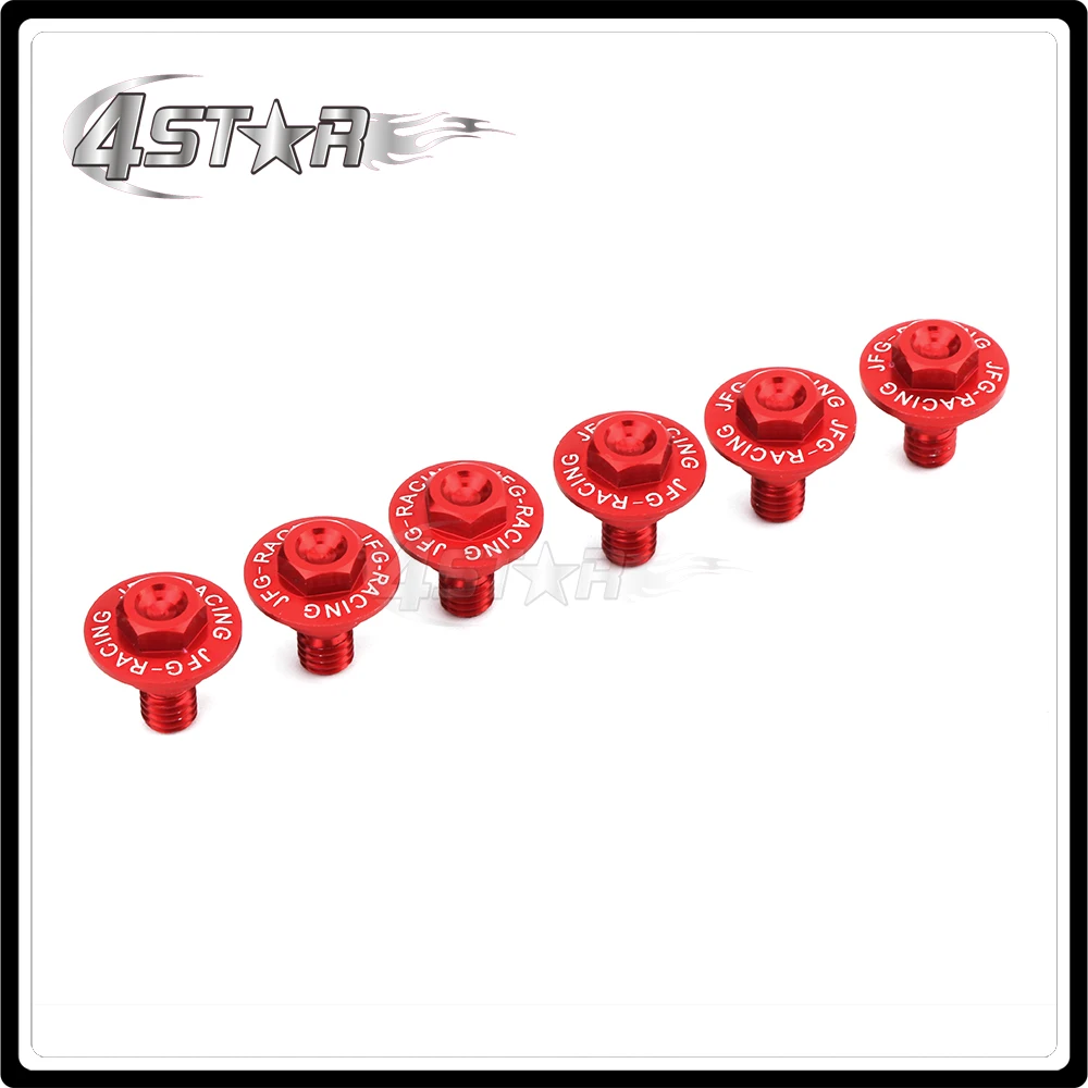 Motorbike CNC 6 PCS Mud Guards Mudguard Set Damping Fork Guard Bolt For HONDA CR85R CRF150R CRM250AR CRF250L CRF250M XR250 XR400 |