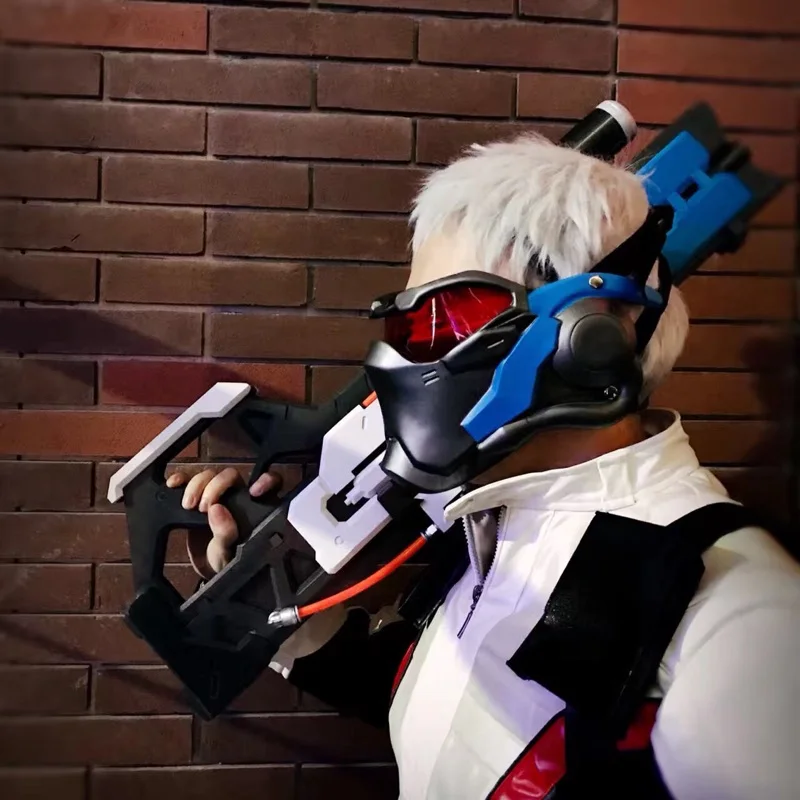 Игра OW Soldier 76 Серебряный короткий парик военный Солдат Косплей серебряные серые