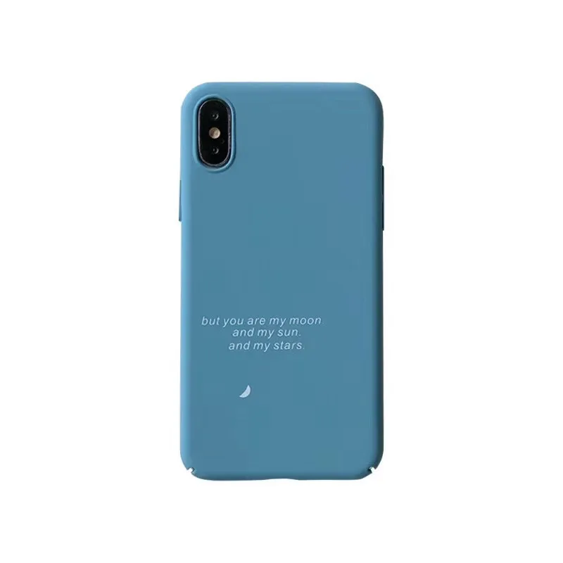 Твердый цветной чехол для телефона в стиле ретро с буквами Корейском iPhone 7 Puls 6 6S 8 X