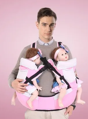 Twins waist stool straps multifunctional baby carrier type before the child belt Twin backpack | Мать и ребенок