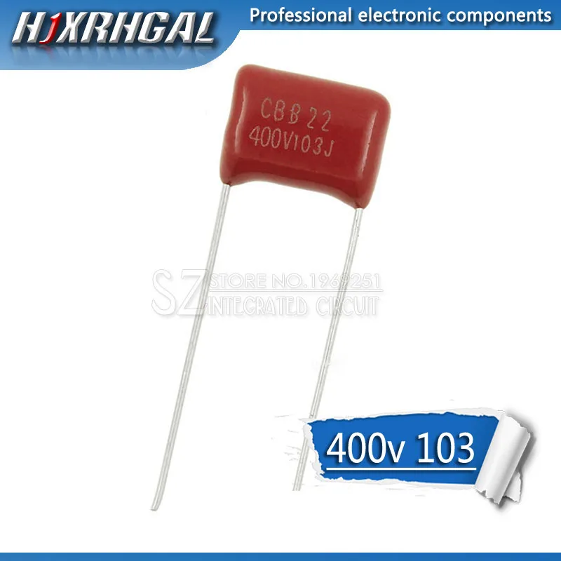 10 шт. 400V103J 0 01 мкФ 10NF 103 400 V высокого разрешения мм CBB конденсатор из