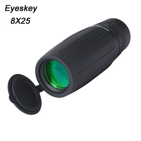 Водонепроницаемый Портативный монокулярный телескоп 8X25 Eyeskey, бинокль, большая оптика, окуляр дальнего действия для охоты с призмой BaK4