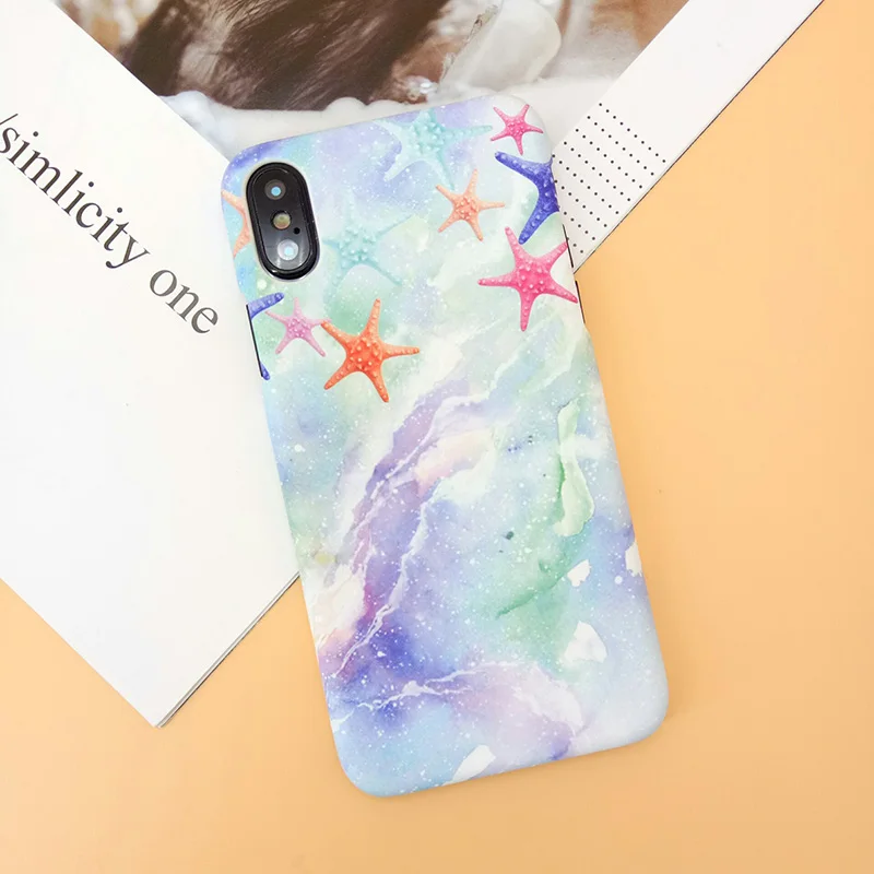 Летние каникулы пляж чехол для iPhone X ультра тонкий матовый Жесткий PC Обложка 7 8 6 S