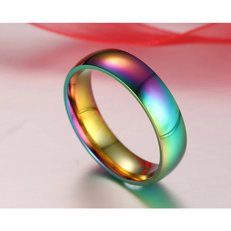 Vnox Мода золото цвет Для женщин кольцо магия Цвет Нержавеющая сталь свадебные