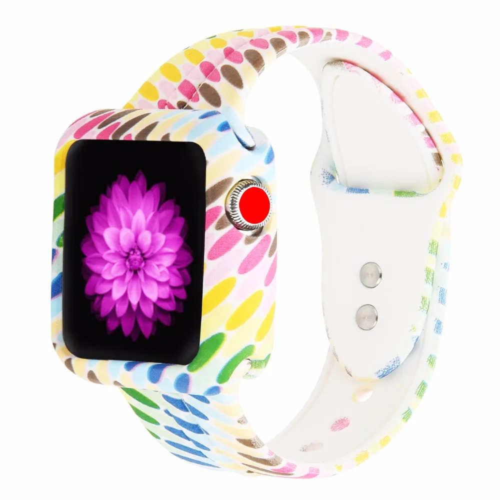 Мягкий и тонкий чехол Bemorcabo из ТПУ с принтом для Apple Watch 38 мм 42 мм для iwatch TPU Защитный чехол для Apple Watch 1 2 3