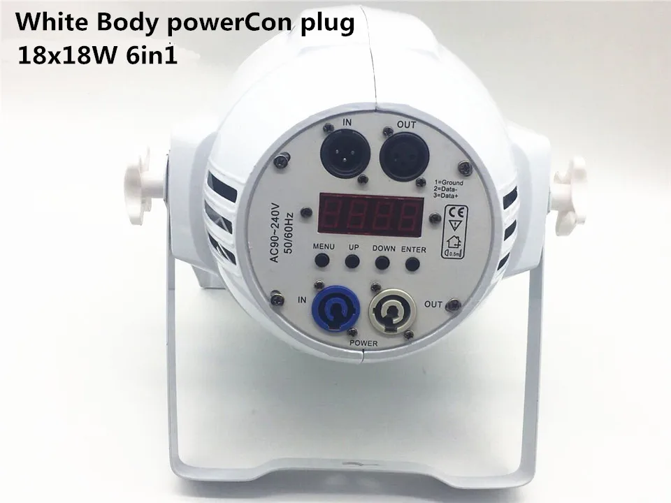 Бургундия Светодиодный DJ Par 6в1 RGBWA UV 18X18 W светодиодный Par lata de Grado непроницаемый IP20 Aluminio Negro vivienda 90 V-240 V - Цвет: Бургундия