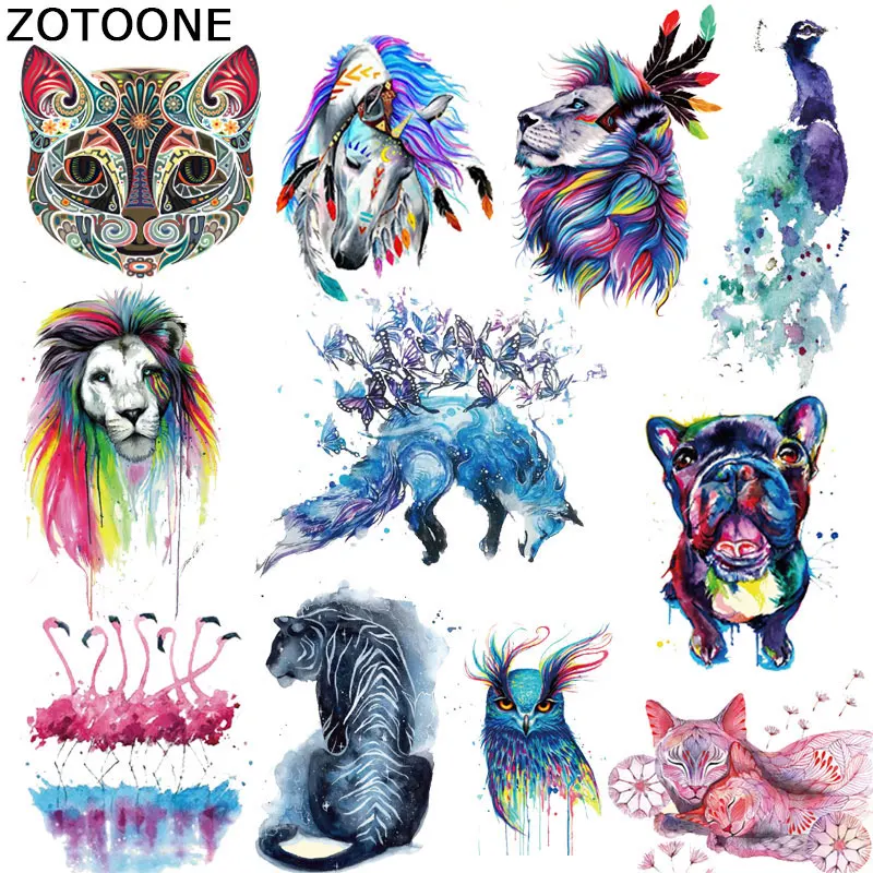 ZOTOONE Pretty Переводные термоклейкие картинки с рисунком животных|Заплатки| |