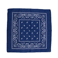 navyblue Новинка, 55 см* 55 см, шарф, повязка на голову, бандана, повязка на голову, хлопок, повязка на голову, на шею, на запястье, носовой платок, черный, белый, розовый, 14 цветов, лидер продаж - Цвет: navyblue