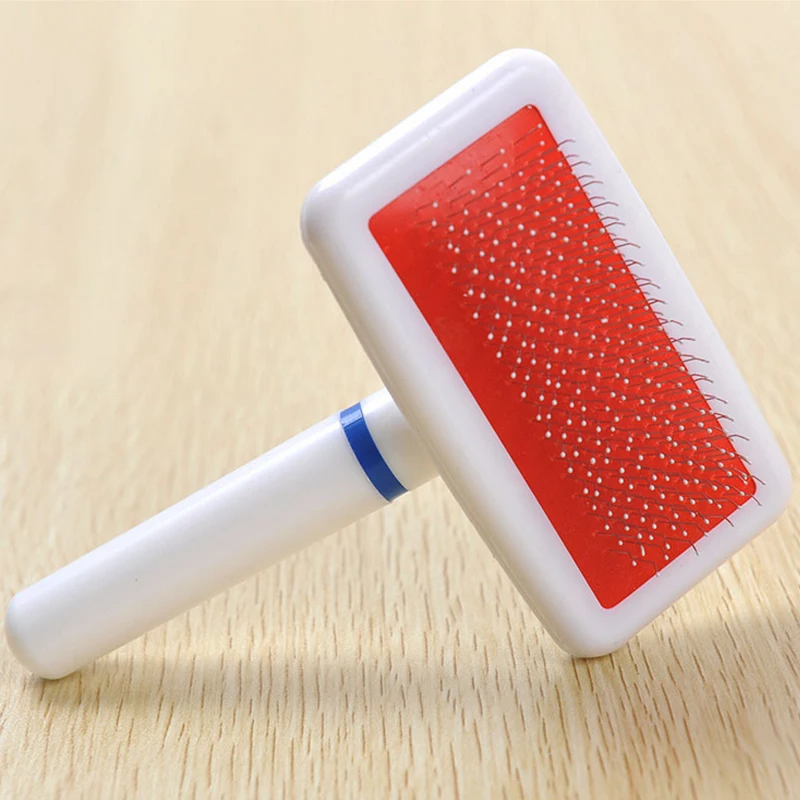 Расческа для груминга собак и кошек красного цвета расческа инструмент быстрой