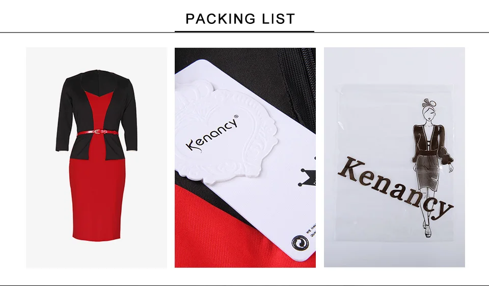Kenancy, 2 цвета, с поясом, цветной блок, пэтчворк, платье-карандаш для женщин, рукав 3/4, v-образный вырез, длина до колен, с разрезом сзади, облегающее платье