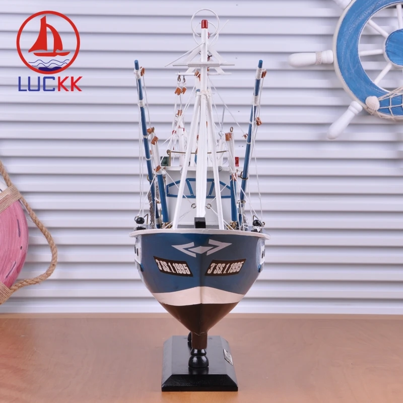 LUCKK 45 см DIY деревянная модель корабль для рыбалки деликатное домашнее украшение