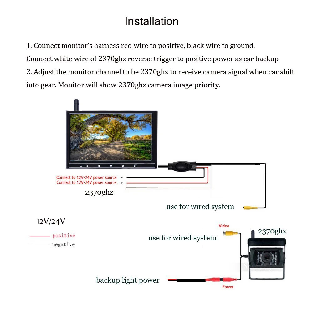 Podofo 9 &quotTFT lcd HD полноцветный автомобильный монитор и 2370 ГГц беспроводной
