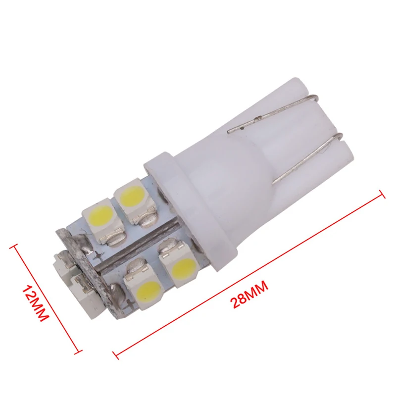 Автомобильный светодиодный светильник T10 501 194 168 W5W 10 1210 3528 SMD боковой клиновидный