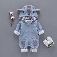newbrown autumn winter newborn infant baby clothes jumper boys romper hooded jumpsuit outfits baby bebe menino macacao