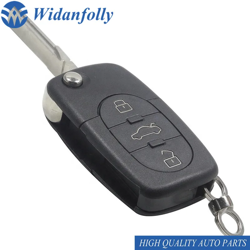 Widanfolly 3 button Folding Flip Remote Key Shell CR1616 Battery Holder HU66 Blade For TT A2 A4 A6 A8 RS4 | Автомобили и