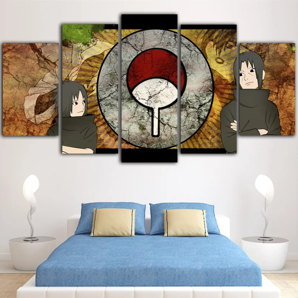 5Pieces Poster Anime Naruto Home Decor Canvas Painting Posters And Prints Living Room Tableau Mural Plakat Obrazy Drop Shipping | Дом и сад