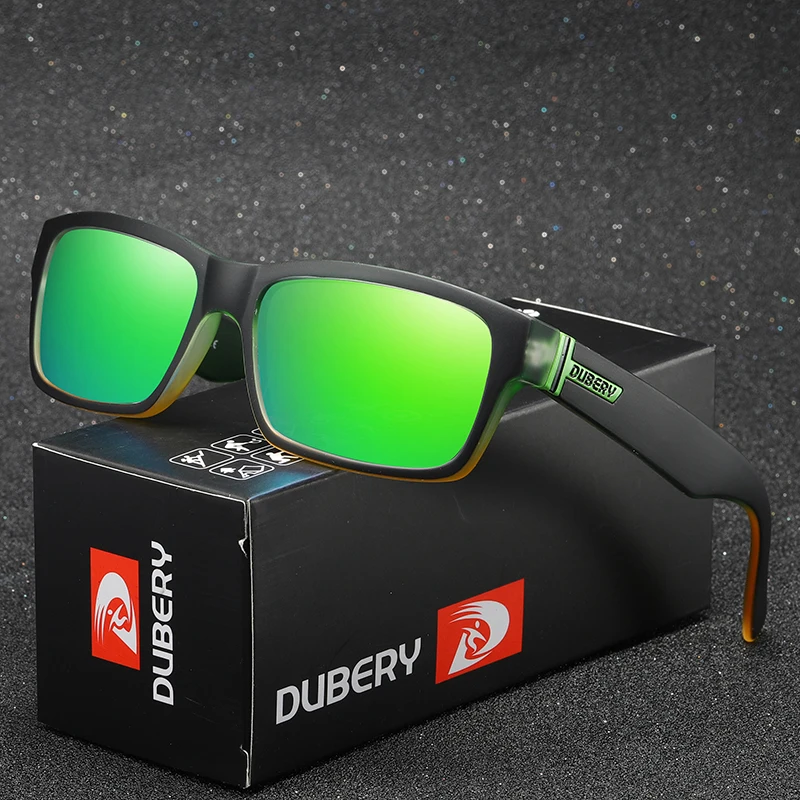

DUBERY Vintage Sunglasses Polarized Men's Sun Glasses For Men Square Shades Driving Black Summer Oculos Male 8 Colors Model 189