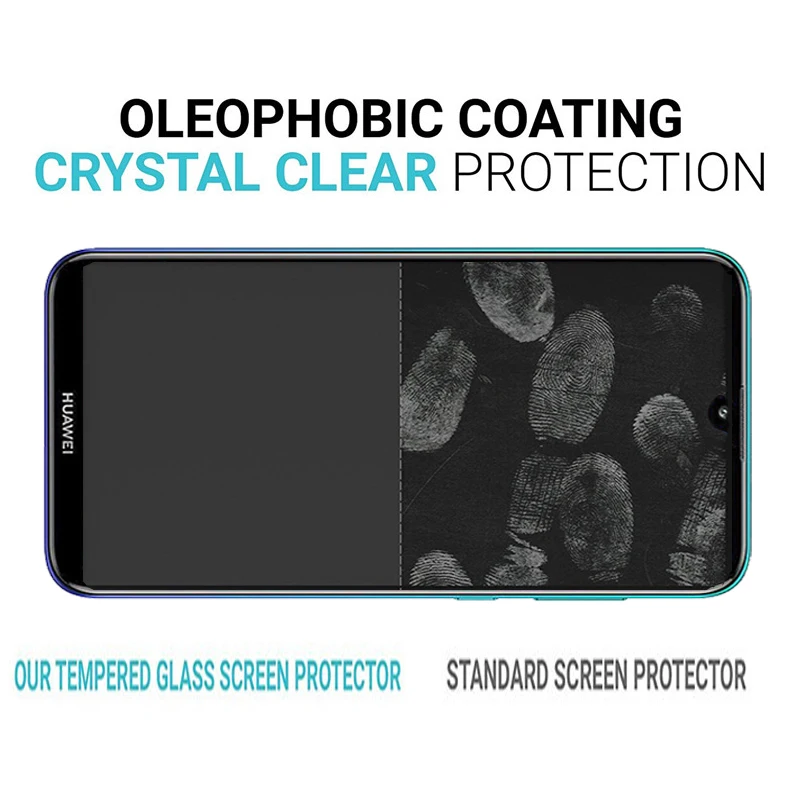 Защитное стекло 3D 9H для Huawei Y7 Pro закаленное с полным покрытием Защитная пленка Y 7 7Y