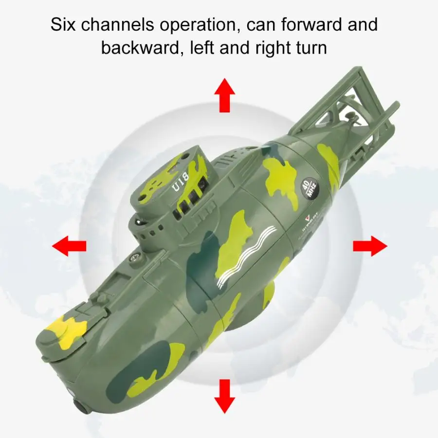 6 каналов Мини RC Подводная лодка 27/40 МГц электрическая моторы игрушка мини