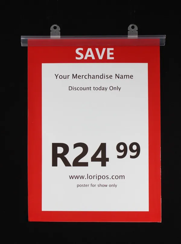 52 см ПВХ пластиковая вешалка для плакатов крюк рельсовый баннер оснастка