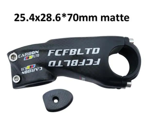 matte FCFB сверхлегкий 3 k вынос руля из углеродного сплава дорога велосипед вынос руля для велосипеда 31,8 мм 25,4 мм передняя вилка для горных велосипедов ствол 28,6 мм 50-120 мм - Цвет: matte