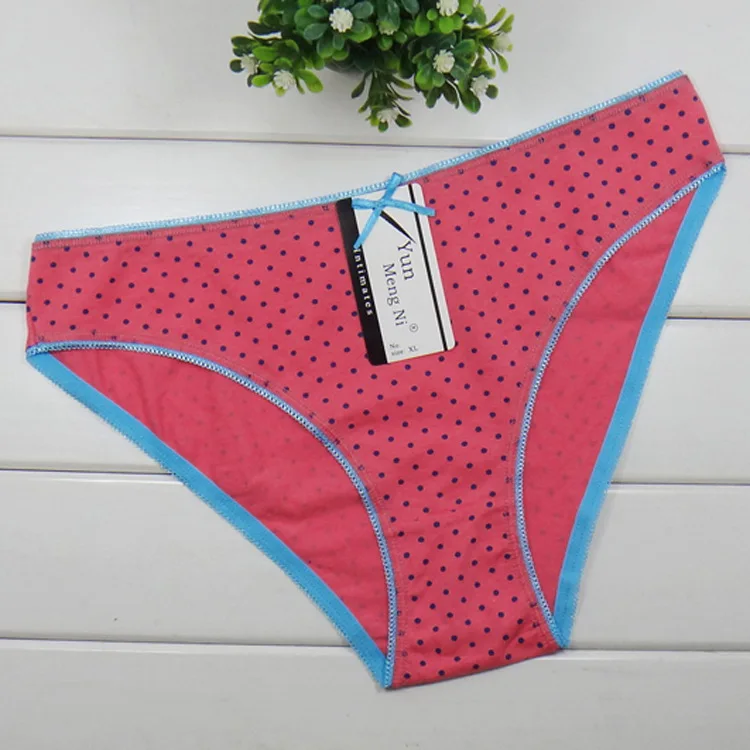 Новинка 2015 бикини в горошек штаны хлопок Damenunterhosen короткие сексуальные женское