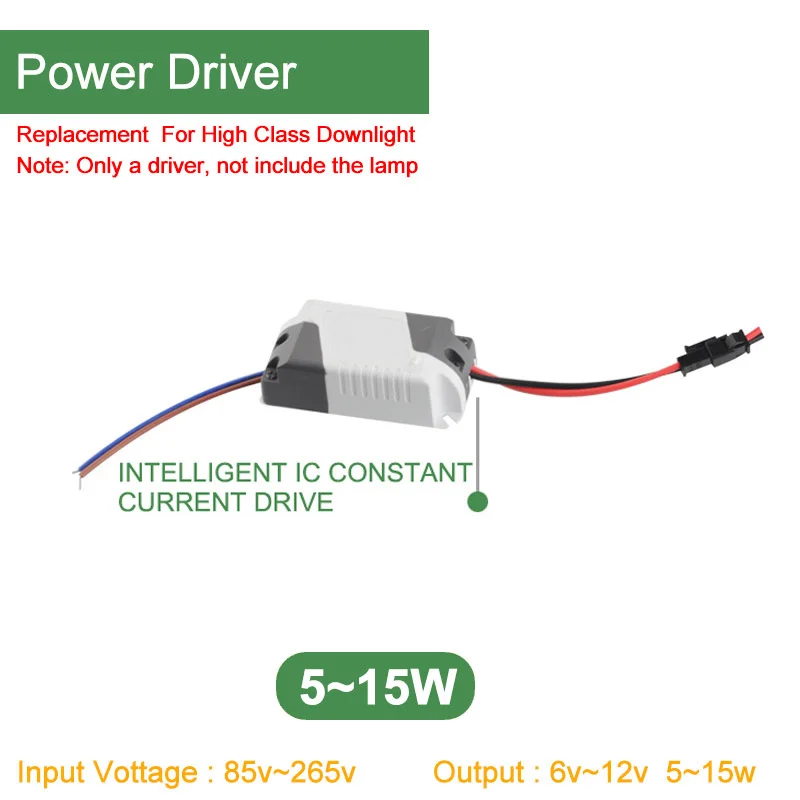 Driver For Replace Kaguyahime светодиодный панельные утопленные светильники Высокий Яркий 3W 5W 10W 15W AC 220V 110V Круглая Панель-лампа освещение для - Испускаемый цвет: Driver For Replace