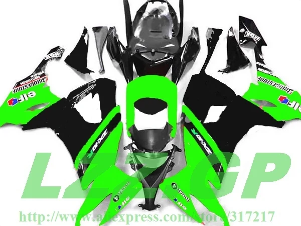 

green black Fairing kits FOR KAWASAKI NINJA ZX10R ZX 10R 08 09 ZX-10R ZX 10R 2008 2009 fairings #yt66kpp
