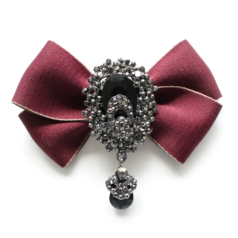 Handmade Bowtie Официальная Мужская Свадебная рубашка с воротником и галстуком-бабочкой броши на булавке бабочка эластичная лента Стразы Хрустальная ленточка с бантиками - Цвет: Handmade Bowtie