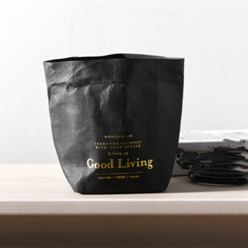 LUDA моющаяся сумка для хранения из крафт бумаги скандинавские небьющиеся