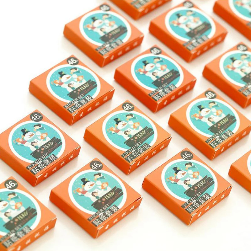 

46Pcs/Pack Christmas Snowman DIY Decorative Dairy Sticker Stationery Office School Sticky Label Packaging Stickers Gift E2069