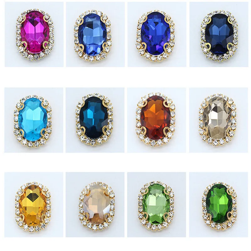 Стразы для шитья овальные разы красочные стеклянные кристаллы и Камни DIY